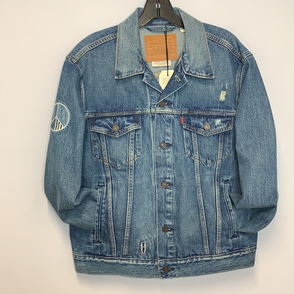 Levi’s Medium denim jacket peace sign rare sample
